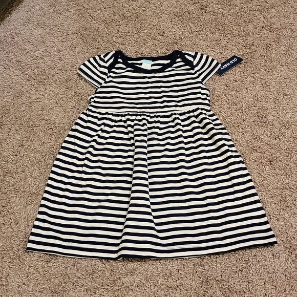 NWT Old Navy Blue/White Striped Dress - Picture 1 of 3
